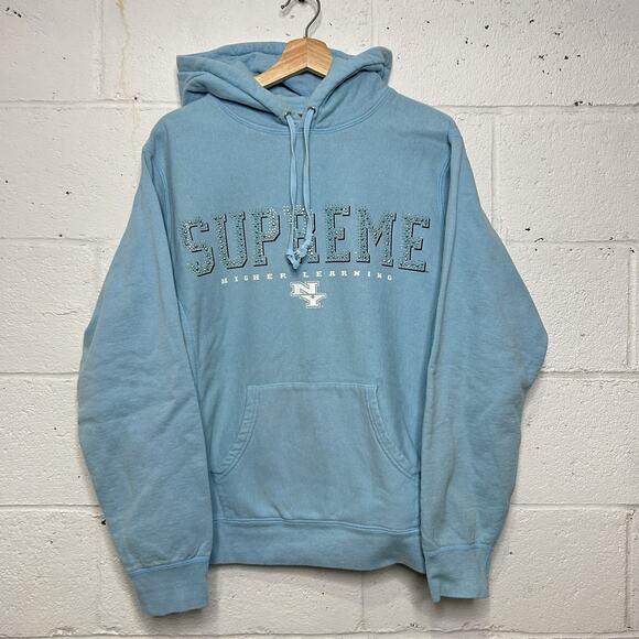 Supreme Higher Learning Gems Hoodie “Blue” SS20 - Picture 1 of 12